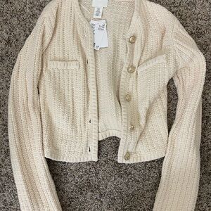 H&M Cream Knit Blazer